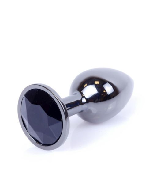 Анальна пробка - Jewellery Dark Silver Plug Black
