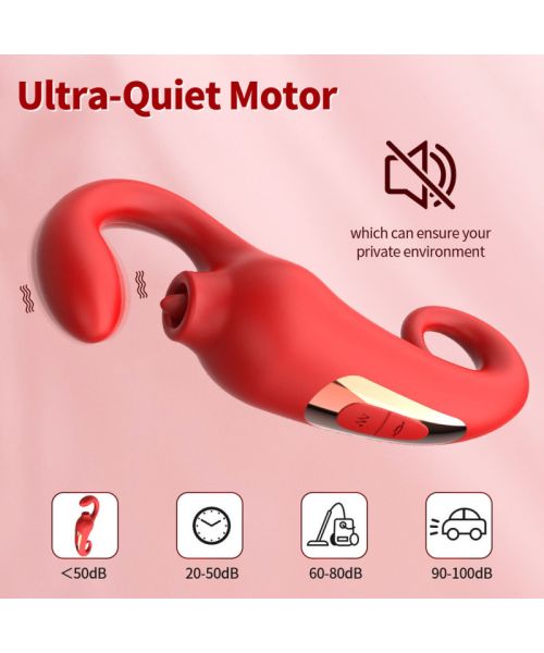 Вібратор - Merfi, 10 Vibration Functions, 10 Frequency Tongue Licking USB