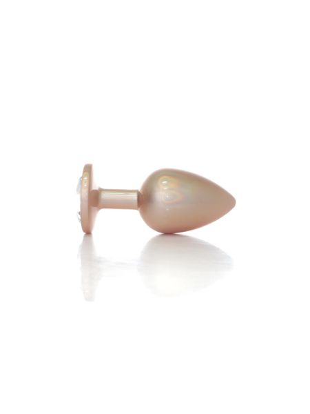Анальна пробка - Jewellery Pearl Gold Plug Clear L