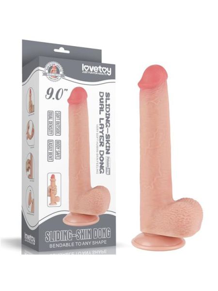 Фалоімітатор - Sliding-Skin Dual Layer Dong 9" Flesh