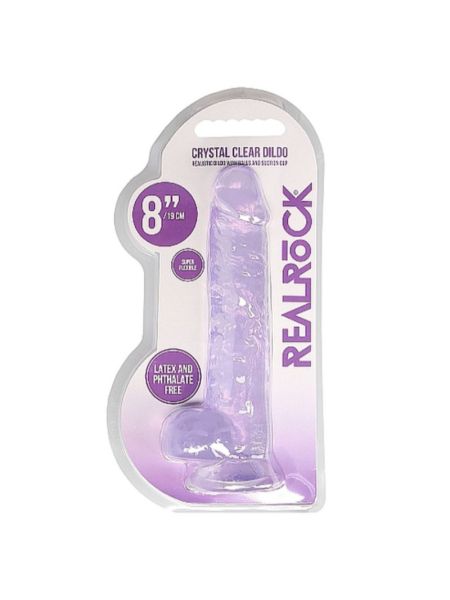 Фалоімітатор - Realrock Dildo 8" Purple (пошкоджена упаковка)