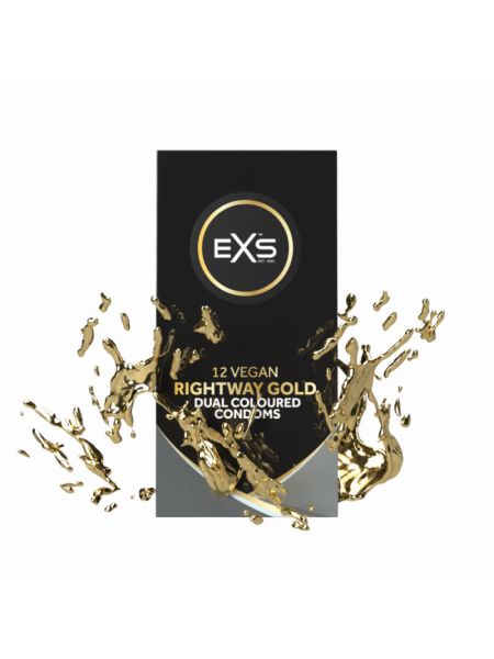Презервативи - EXS Rightway Gold Condoms, 12 шт.