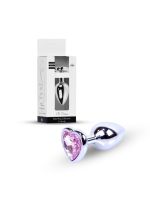 Анальна пробка - Jewellery Silver Heart Plug Light Pink