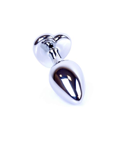Анальна пробка - Jewellery Silver Heart Plug Light Pink