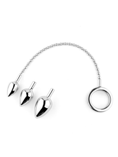 Анальна пробка зі змінними елементами - Jewellery Metal Anal Plug No. 4