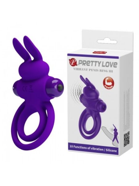 Ерекційне кільце - Pretty Love Vibrant Penis Ring III Purple
