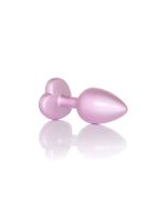 Анальна пробка - Jewellery Pearl Pink Heart Plug Clear S