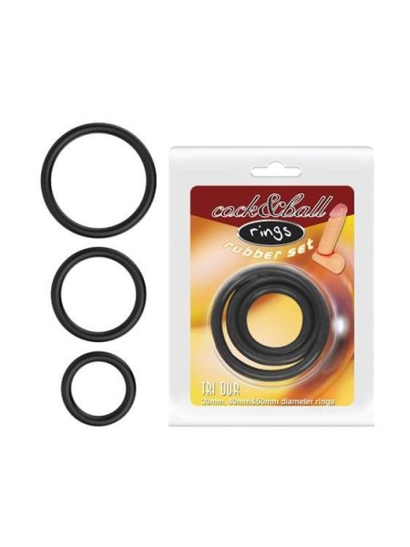 Набір ерекційних кілець - Cock & Ball Rings Rubber Set