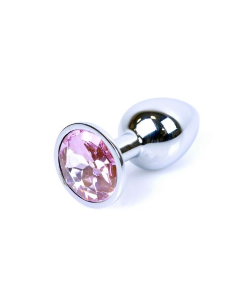 Анальна пробка - Jewellery Silver Plug - Light Pink