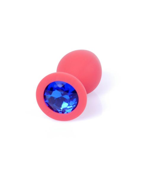 Анальна пробка - Jewellery Silicone Red Plug M Blue