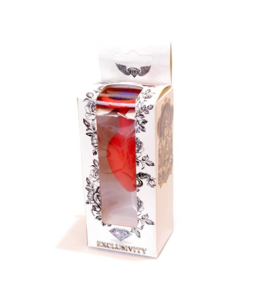 Анальна пробка - Jewellery Silicone Red Plug M Blue