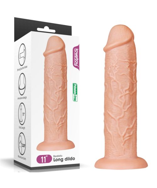 Фалоімітатор - King-Sized Realistic Long Dildo 11" Flesh