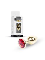 Анальна пробка - Jewellery Gold Plug Red