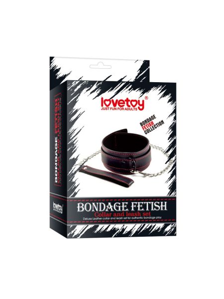 Нашийник з повідком - Bondage Fetish Collar And Leash Set