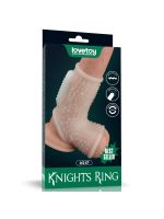 Насадка на член - Vibrating Drip Knights Ring With Scrotum Sleeve White