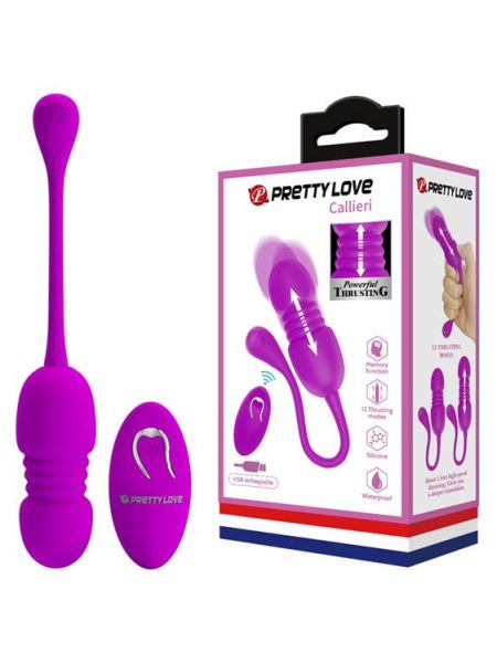 Віброяйце - Pretty Love Callieri Thrusting Vibrating Egg Purple