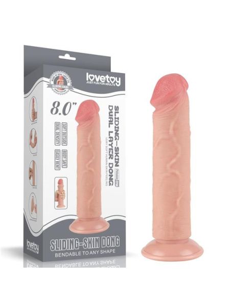 Фалоімітатор - Sliding-Skin Dual Layer Dong 8" Flesh #2