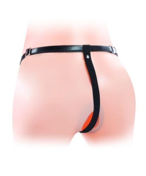 Страпон для подвійного проникнення - Vibrating Unisex Hollow Double Penetration 6"