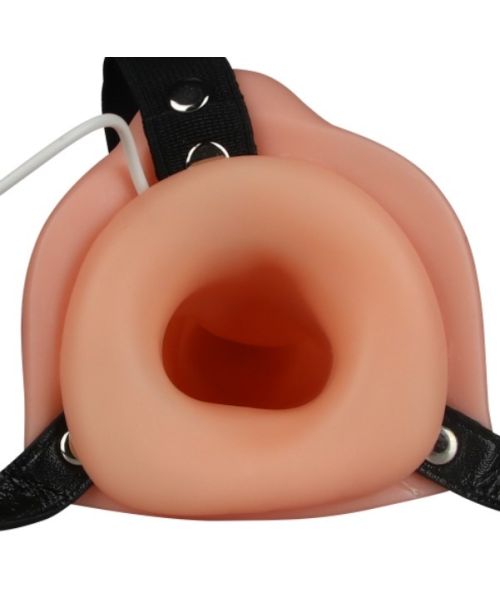 Страпон для подвійного проникнення - Vibrating Unisex Hollow Double Penetration 6"
