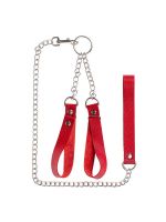 Наручники з повідцем Gentle Hold Red