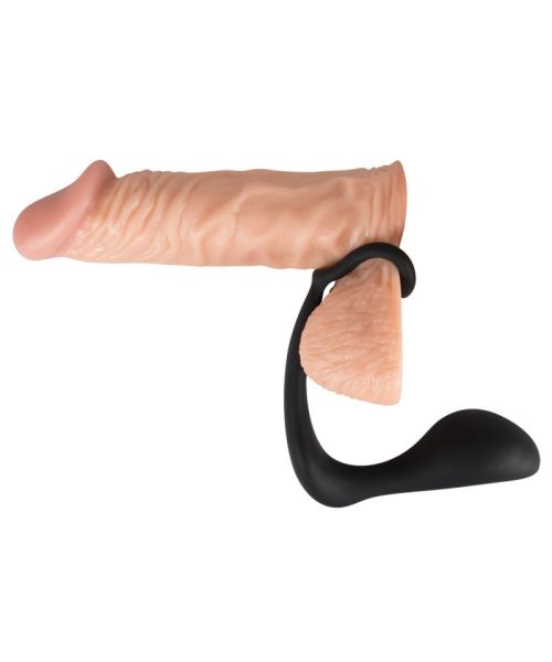 Ерекційне кільце з анальною пробкою - Black Velvets Ring & Plug