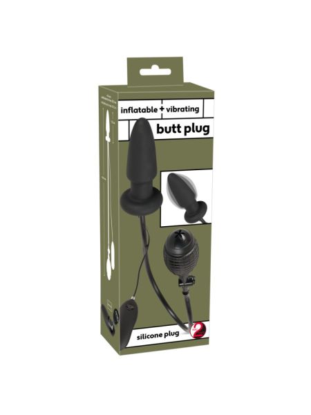Анальна пробка - Inflatable + Vibrating Butt Plug