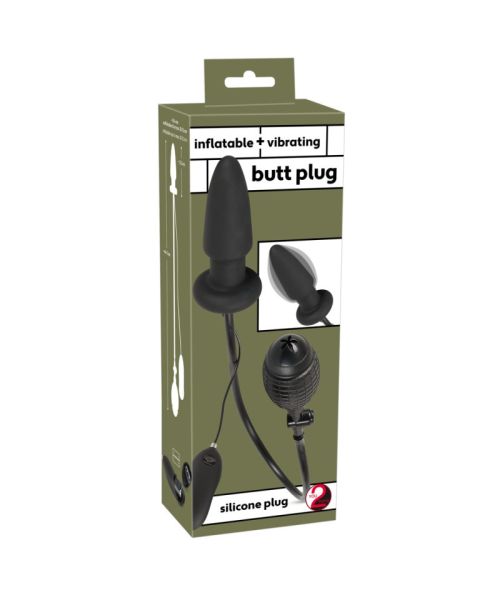 Анальна пробка - Inflatable + Vibrating Butt Plug