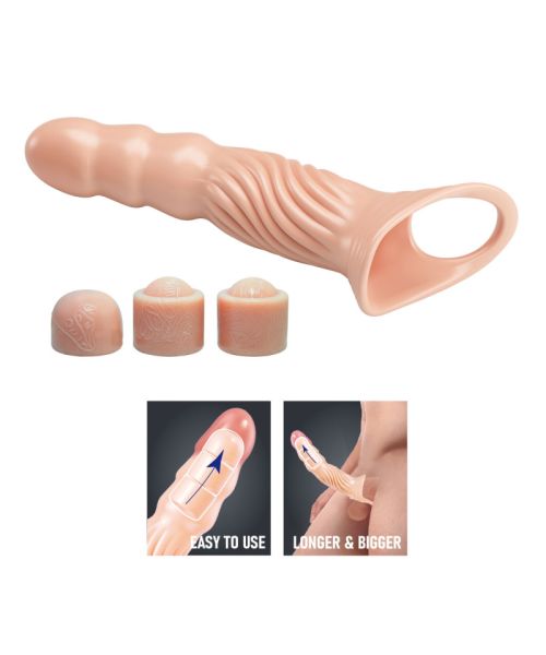 Насадка на член - Pretty Love Adjustable Penis Sleeve Extender 3.0"