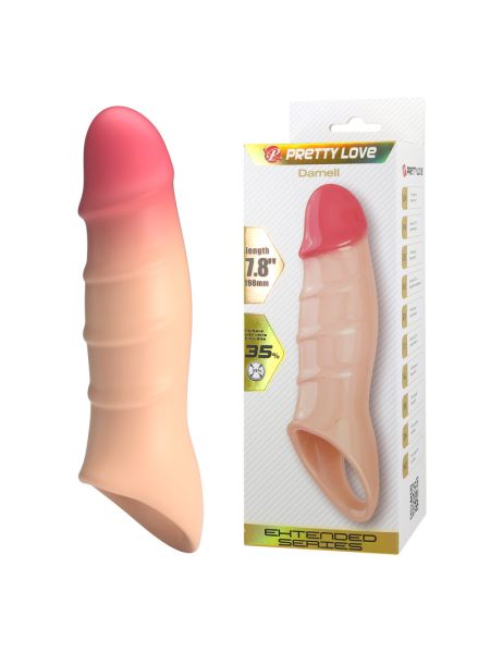 Насадка на член - Pretty Love Damell Penis Sleeve Flesh