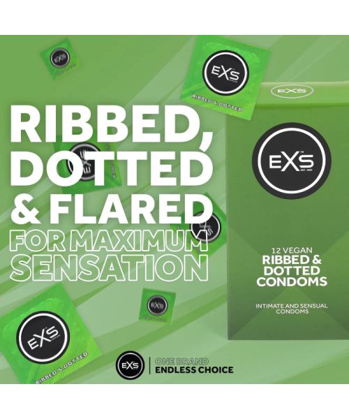 Презерватив - EXS Ribbed And Dotted Condom, 1 шт.