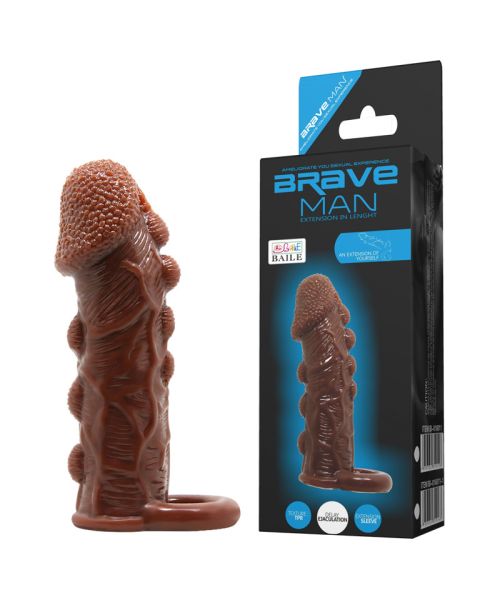 Насадка на член - Brave Man Penis Sleeve Brown