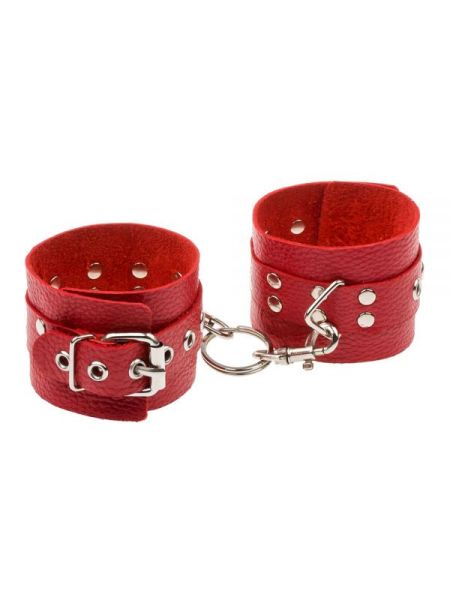 Наручники Leather Restraints Hand Cuffs Red