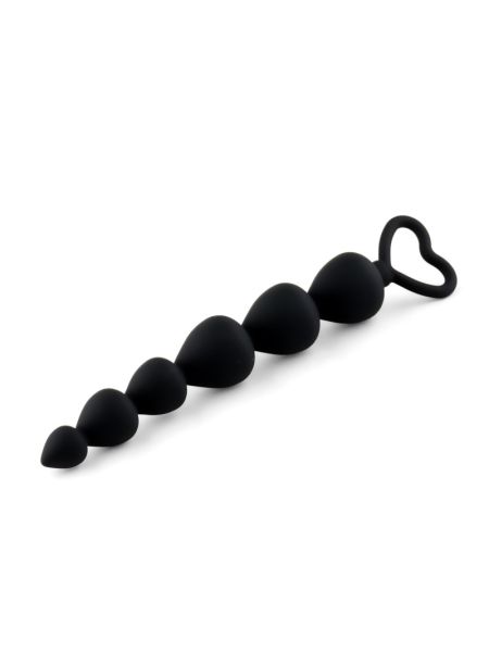 Анальний ланцюжок - Anal Beads Heart Black