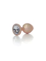 Анальна пробка - Jewellery Pearl Gold Plug Clear M