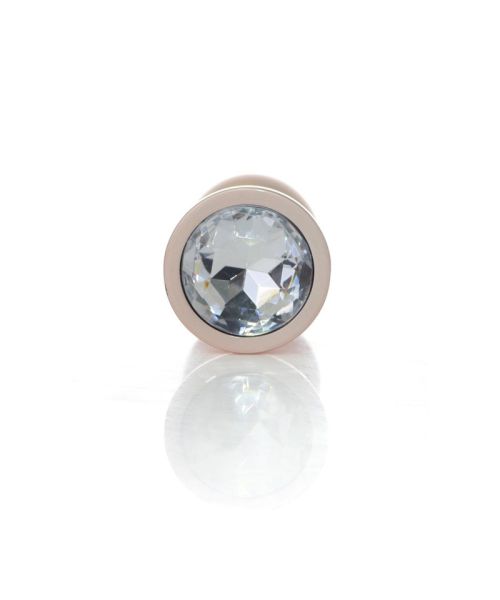 Анальна пробка - Jewellery Pearl Gold Plug Clear M
