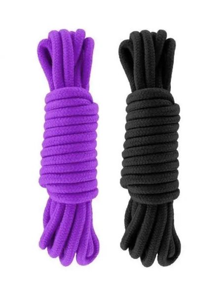 Набір мотузок для бондажу Submission 5 м Black&Purple