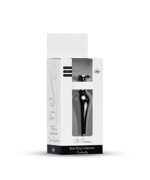 Анальна пробка - Jewellery Dark Silver BUTT PLUG- Purple