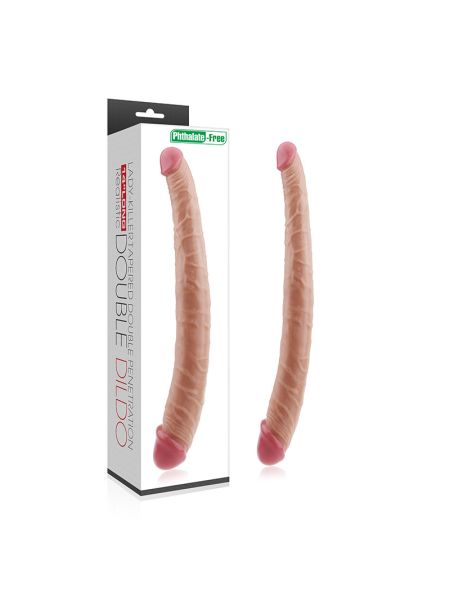Двосторонній фалоімітатор - King-Sized Realistic Ladykiller Tapered Double 14"
