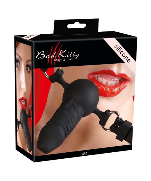 Кляп-фалоімітатор - Bad Kitty Silicone Dildo Gag