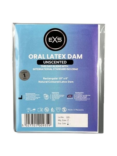 Латексна серветка для орального сексу - EXS Oral Latex Dam Unscented