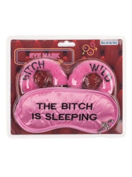 Плюшеві наручники та маска для очей Wild Bitch Pink