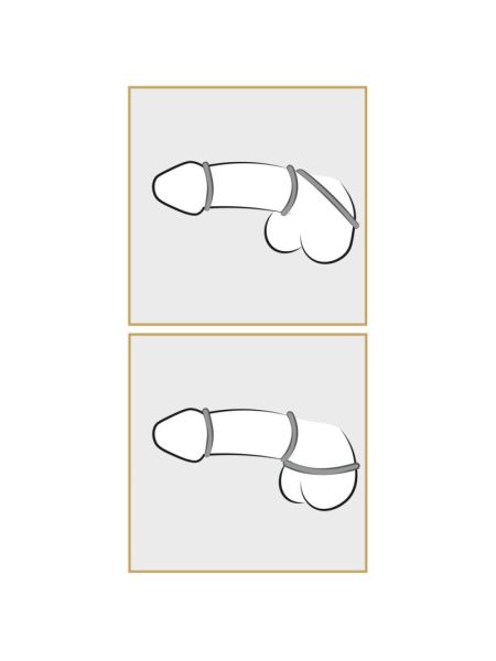 Набір ерекційних кілець - Metallic Silicone Cock Ring Set