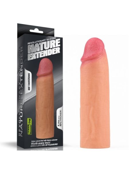 Насадка на член - Revolutionary Silicone Nature Extender Add 1.5" Flesh