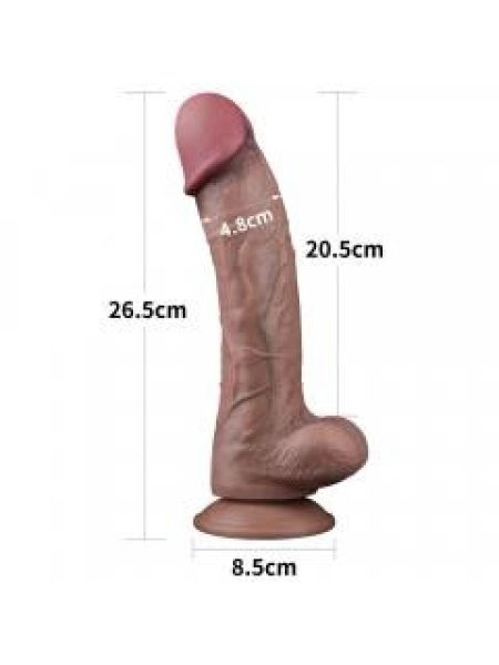 Фалоімітатор - Dual-Layered Silicone Cock 10.5" Brown #2