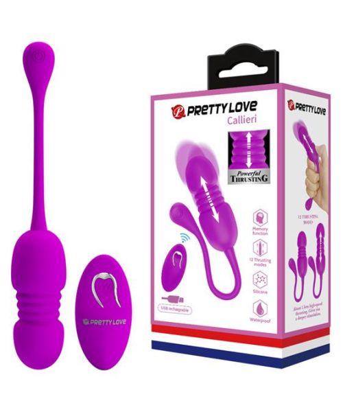 Віброяйце - Pretty Love Callieri Thrusting Vibrating Egg Purple