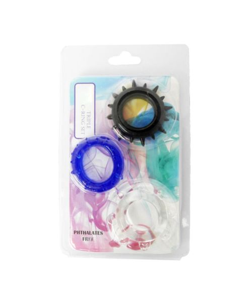 Набір ерекційних кілець - Triple C-Ring Set Color