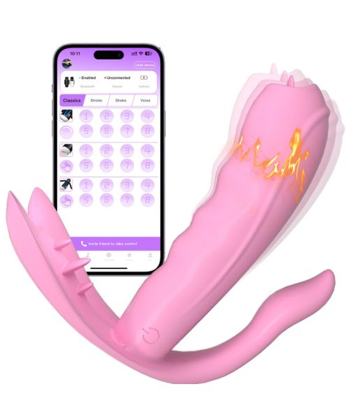 Вібратор - Silicone Vibrator, 7 vibration modes, Heating + APP