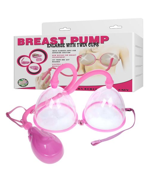 Вакуумна помпа для грудей - Breast Pump Enlarge With Twin Cups Vibrating