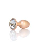 Анальна пробка - Jewellery Pearl Gold Plug Clear S