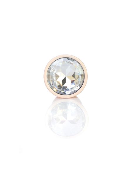 Анальна пробка - Jewellery Pearl Gold Plug Clear S